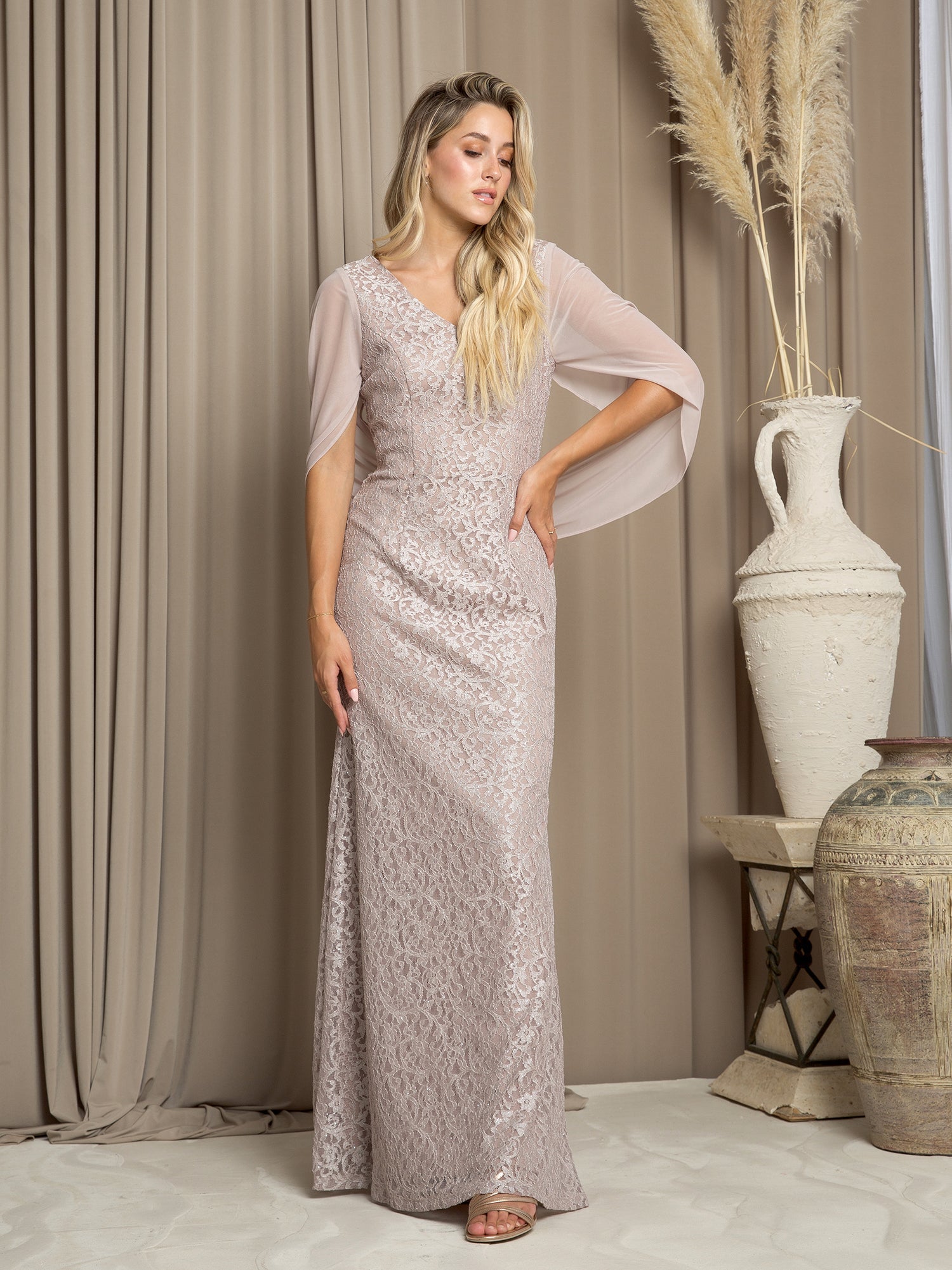 Eva Fashion 3471 Lace Mother of the Bride or Groom Formal Gown