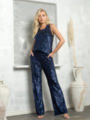 Eva USA EV3474 Sequined Evening Pant Suit