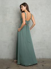 Eva USA EV3485 Chiffon Bridesmaids Formal Gown