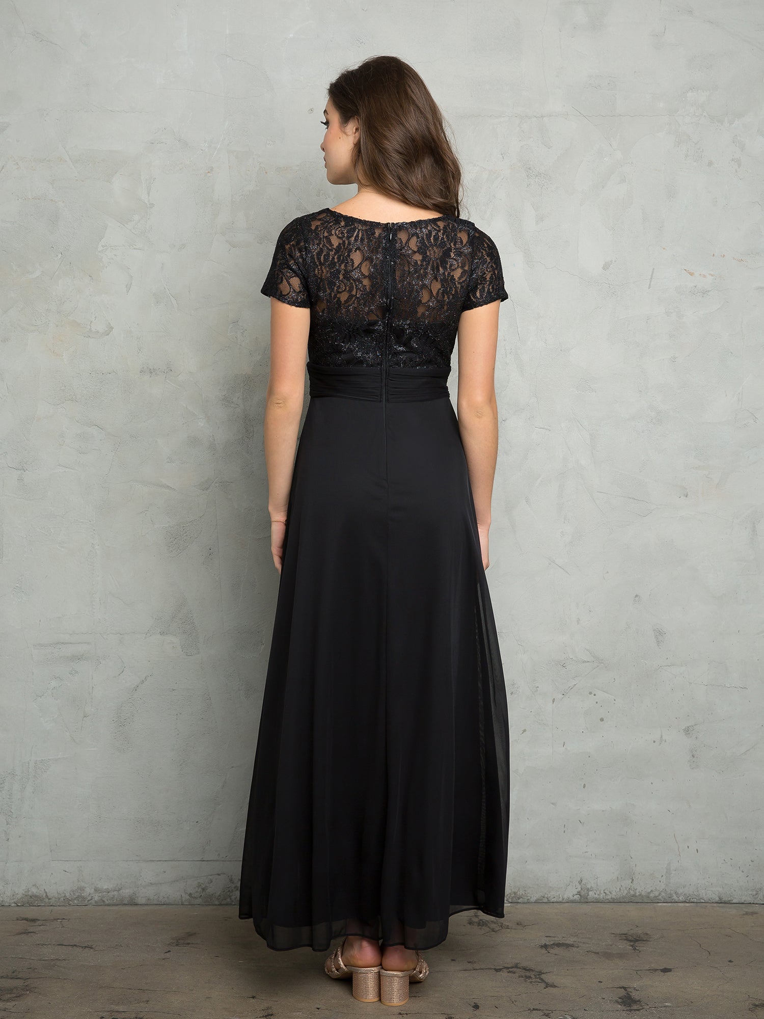 Eva USA EV-3486 Chiffon and Lace Mother's Formal Gown