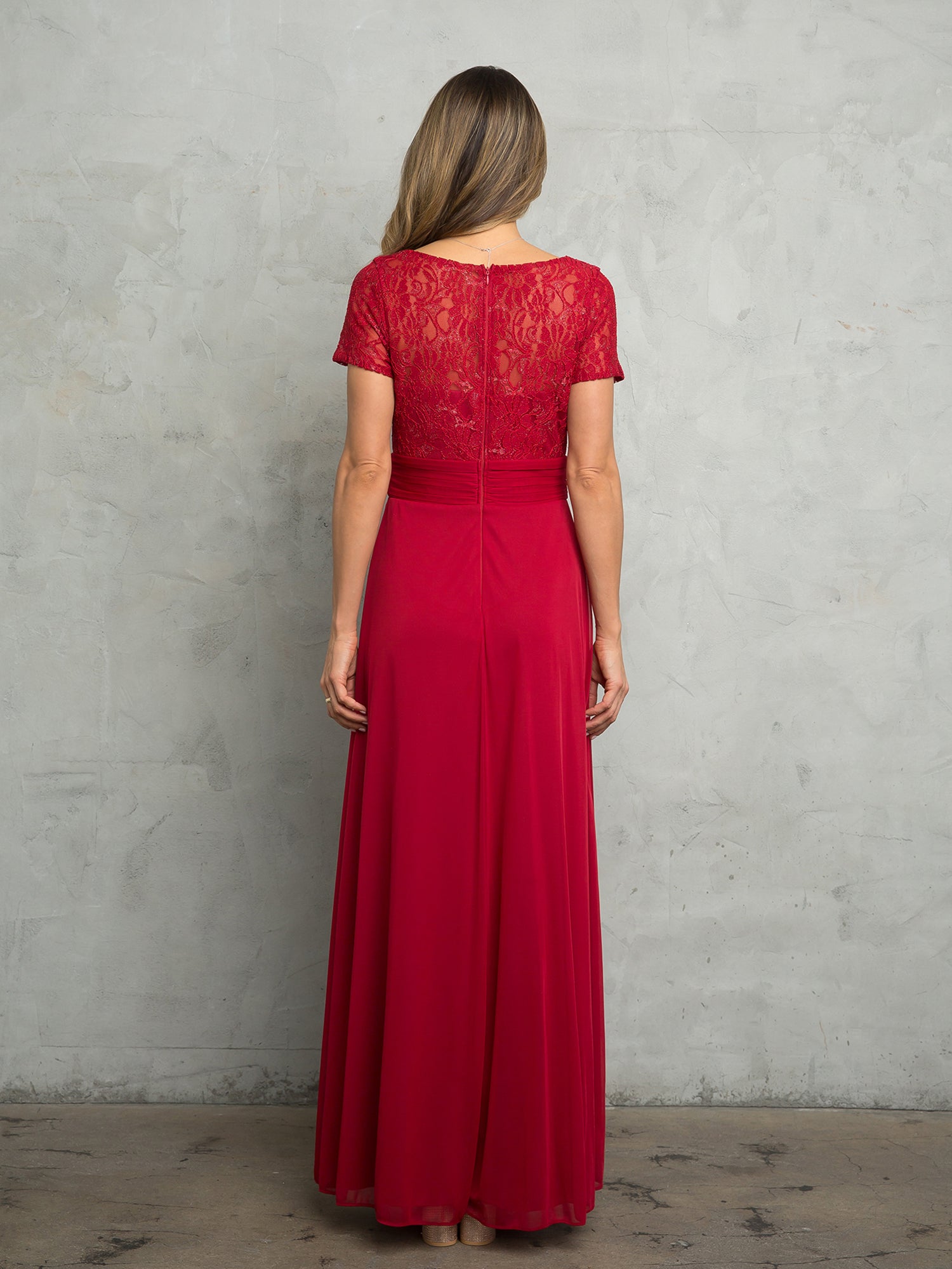 Eva USA EV-3486 Chiffon and Lace Mother's Formal Gown
