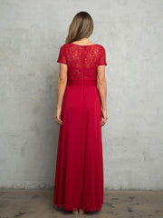 Eva USA EV-3486 Chiffon and Lace Mother's Formal Gown