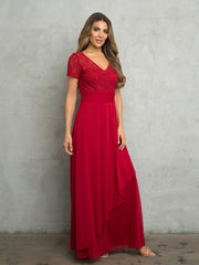 Eva USA EV-3486 Chiffon and Lace Mother's Formal Gown