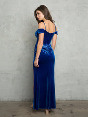 Eva USA EV3488 Long Velvet Formal Gown