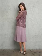 Eva USA EV-3489 Short Two piece Lace and Chiffon Mother's Gown