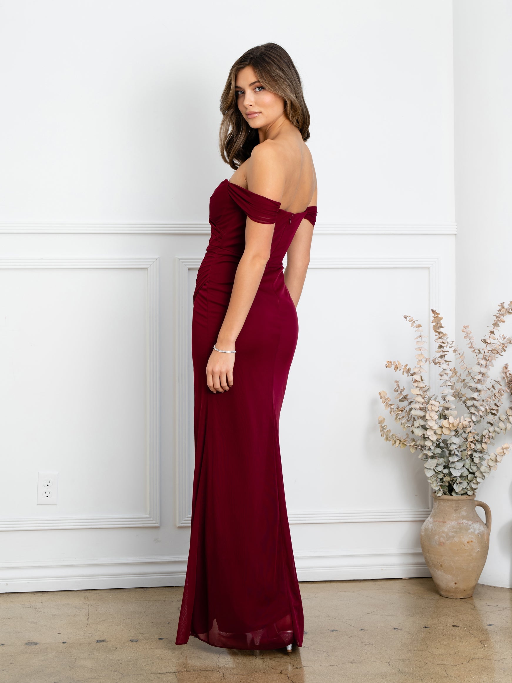 Eva USA 3510 Off the Shoulder Bridesmaid Gown