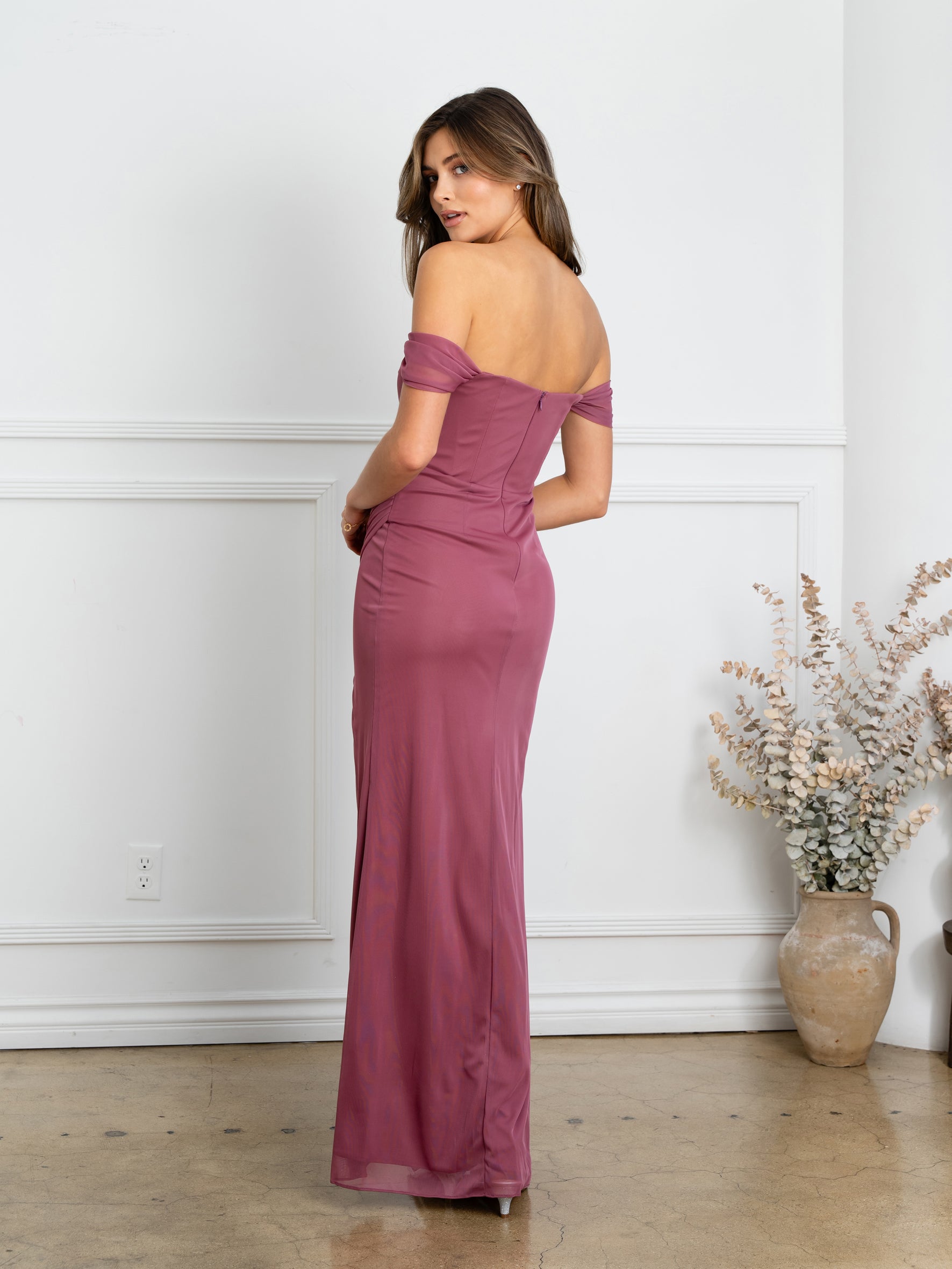 Eva USA 3510 Off the Shoulder Bridesmaid Gown