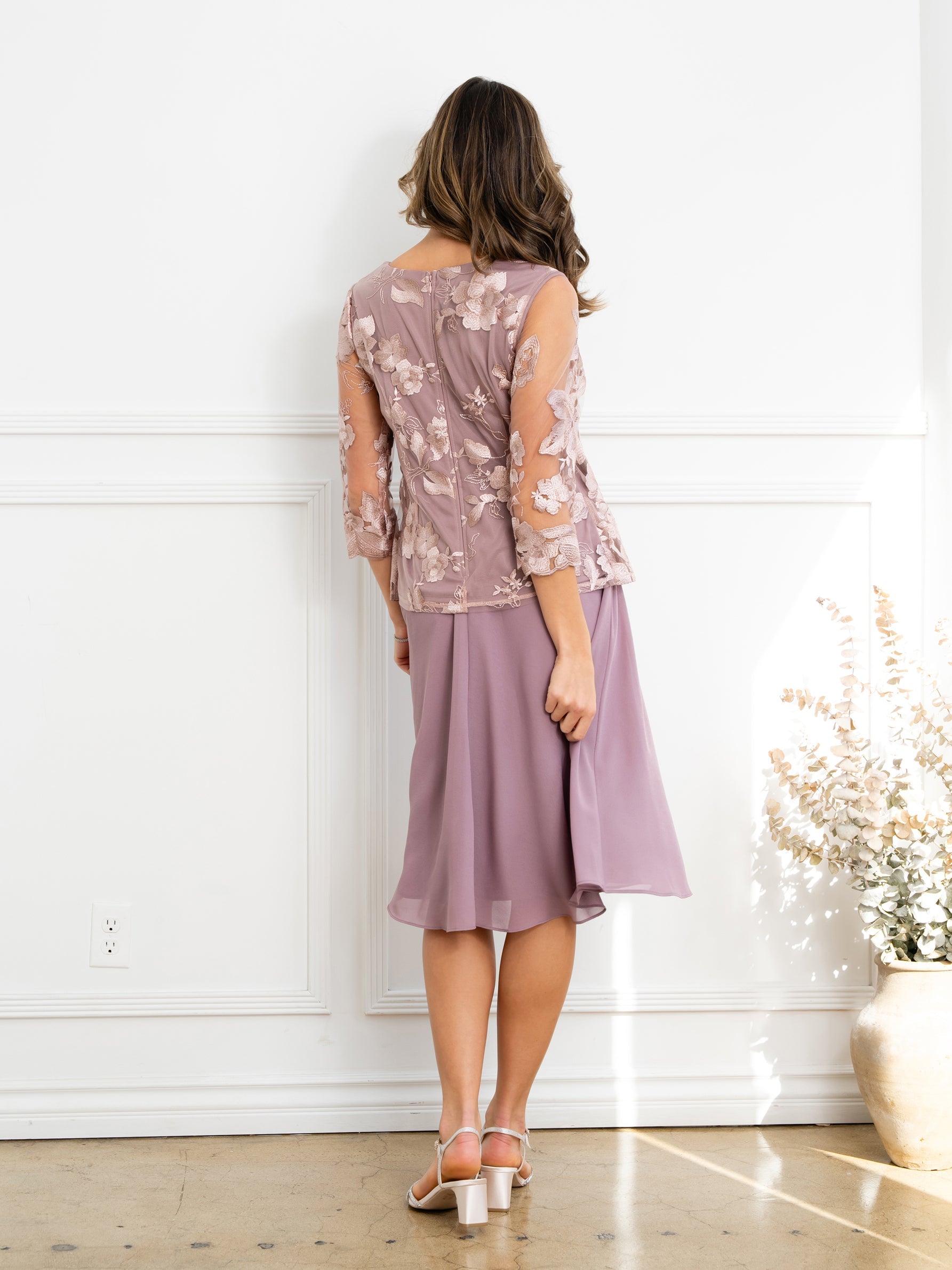 Eva USA 3524 Short Ladies Mother of the Bride Formal Gown