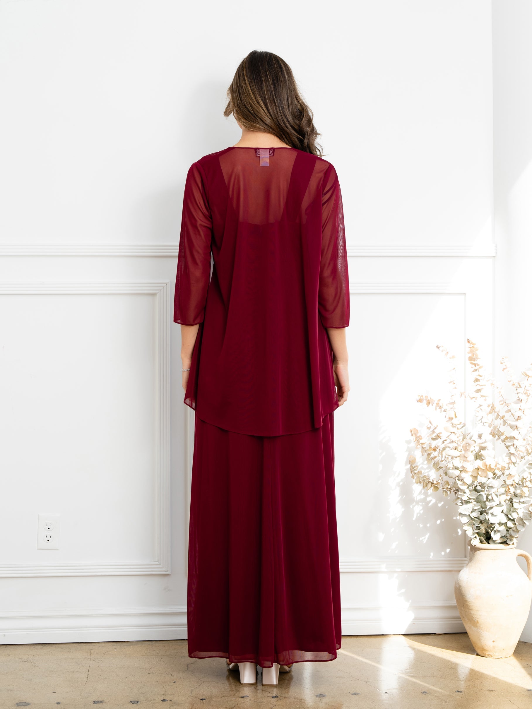 Eva USA 3527 Chiffon Gown with Matching Jacket