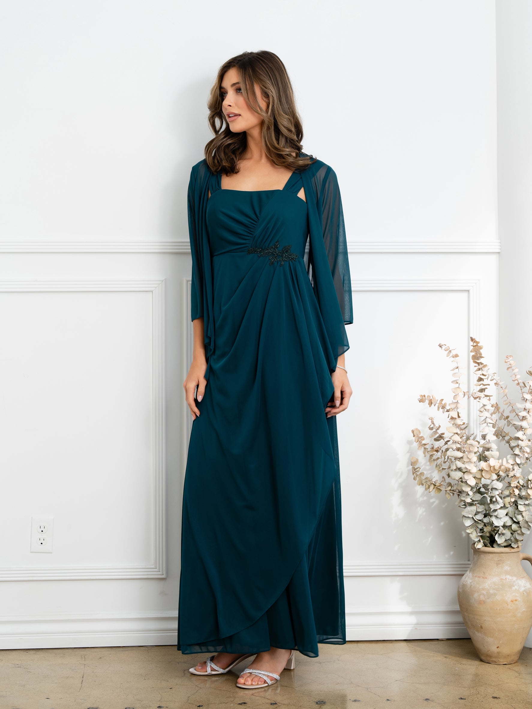Eva USA 3527 Chiffon Gown with Matching Jacket