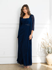 Eva USA EV3527 Chiffon Gown with Matching Jacket