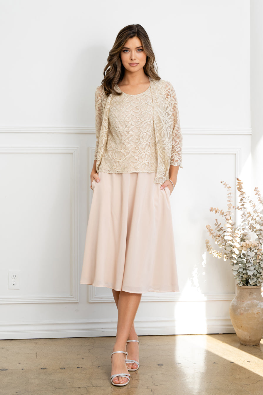 Eva USA 3530 Short Three Piece Formal Mother's Gown