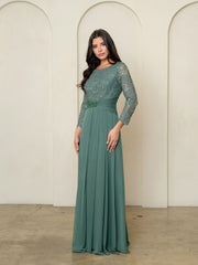 Eva USA 3533 Chiffon and Lace MOB or MOG Gown