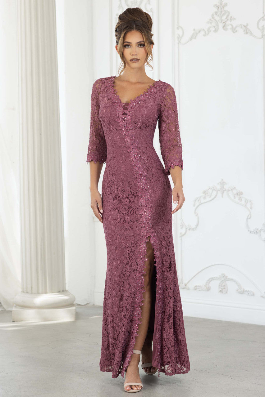 Lenovia 8373 Venice Lace Fit And Flare Mother's Formal Gown