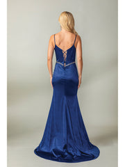 Dancing Queen 4403 Satin Prom Gown With Jeweled Accents
