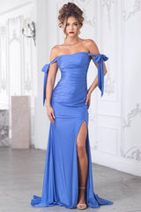 Lenovia 8358 Fitted Stretch Ribbon Prom Or Bridesmaid Dress