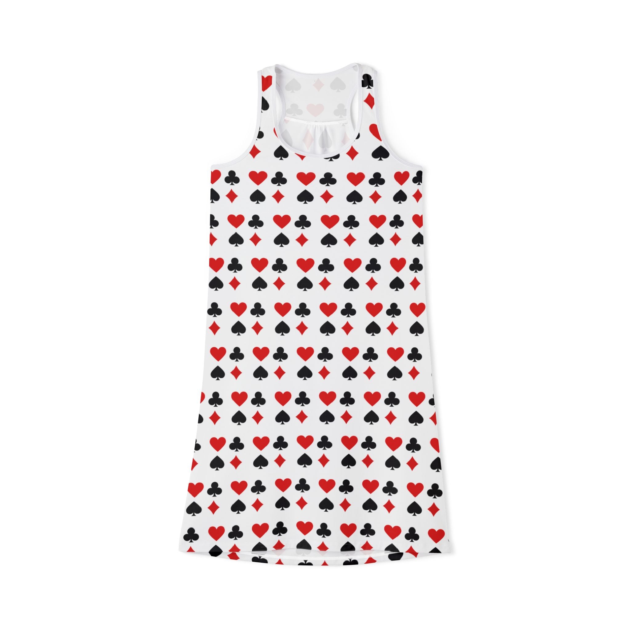 Ralee Fashion Playing Cards Poker Racerback Dress, Summer Dress, Casual Dress, Date Night Outfit, Beachy Dress, Cruise Outfit