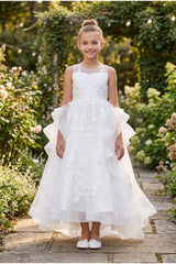Cinderella Couture CCK-5093 Lace High Low Flower Girl Dress With Train
