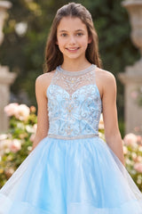 Cinderella Couture 5101 Girls Beaded Hi-low Pageant Gown With Layers