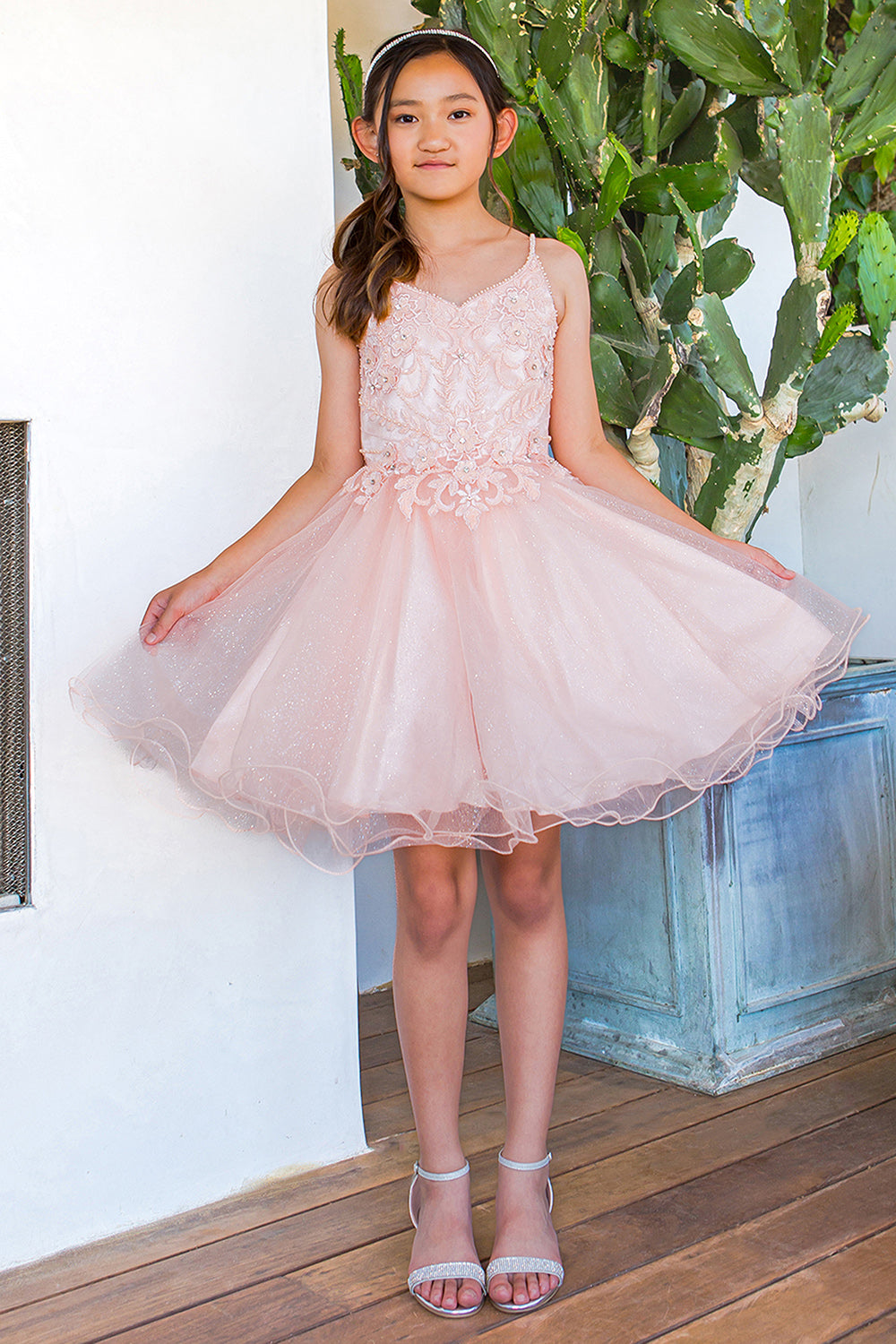 Cinderella Couture Kids 5112 Short Pageant Dress with Rhinestones