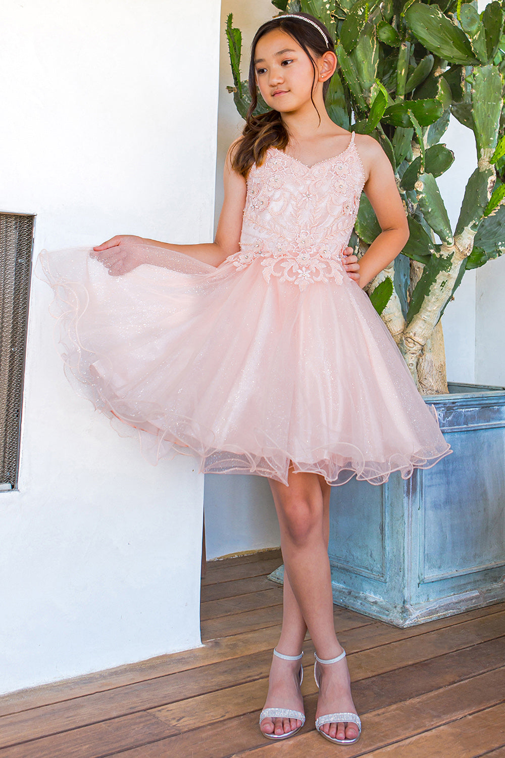 Cinderella Couture Kids 5112 Short Pageant Dress with Rhinestones