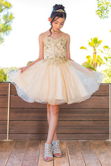 Cinderella Couture Kids 5112 Short Pageant Dress with Rhinestones