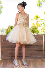 Cinderella Couture Kids 5112 Short Pageant Dress with Rhinestones
