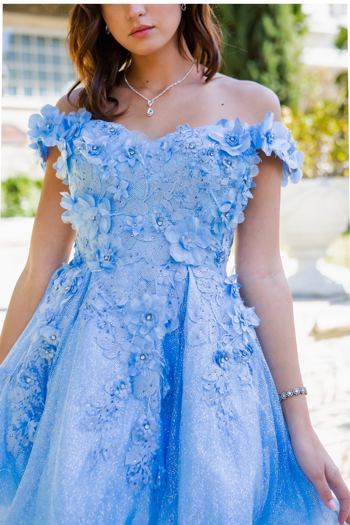 Cinderella Couture 5120J Short 3D Flower Party or Homecoming Dress