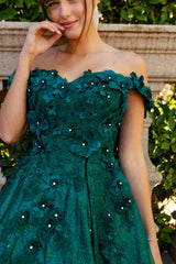 Cinderella Couture 5120J Short 3D Flower Party or Homecoming Dress