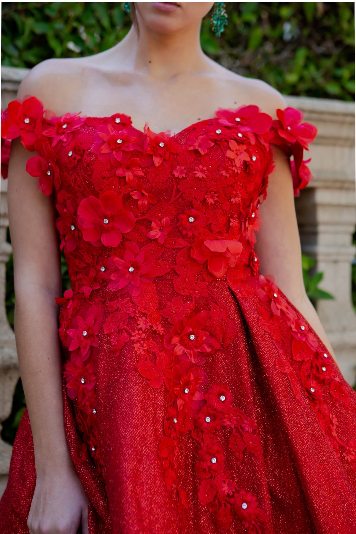 Cinderella Couture 5120J Short 3D Flower Party or Homecoming Dress