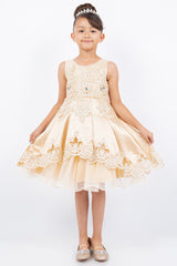 Cinderella Couture CCK-5127 Satin Laser Cut Party Dress