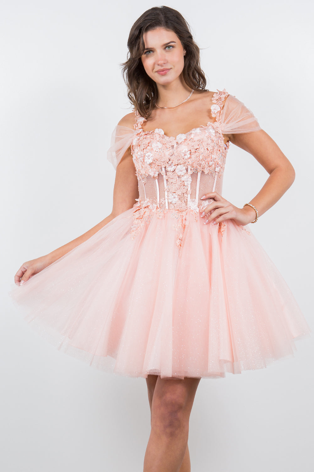 Cinderella Couture 5134J Sparkle Tulle Pixie Homecoming Dress