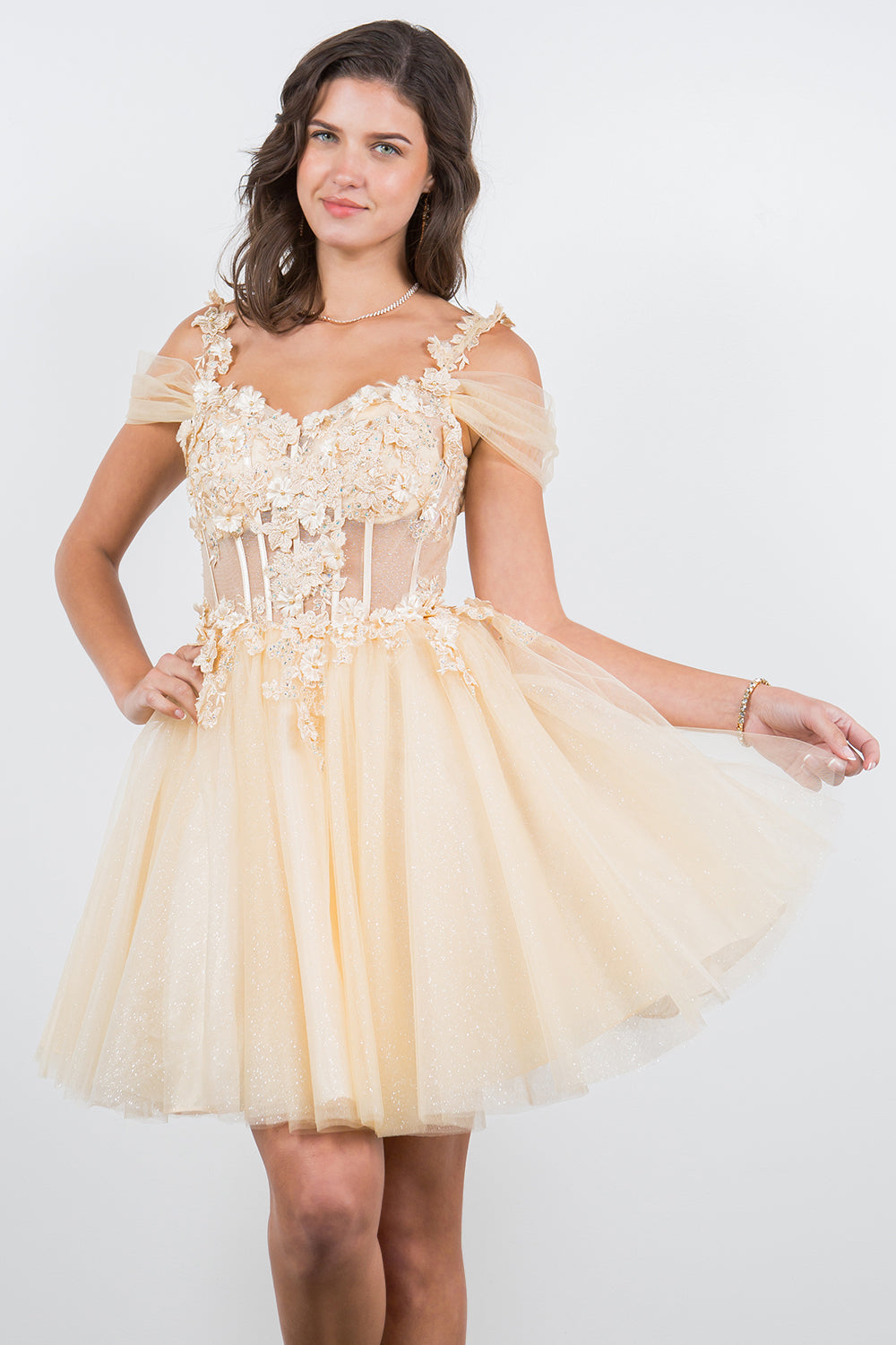 Cinderella Couture 5134J Sparkle Tulle Pixie Homecoming Dress