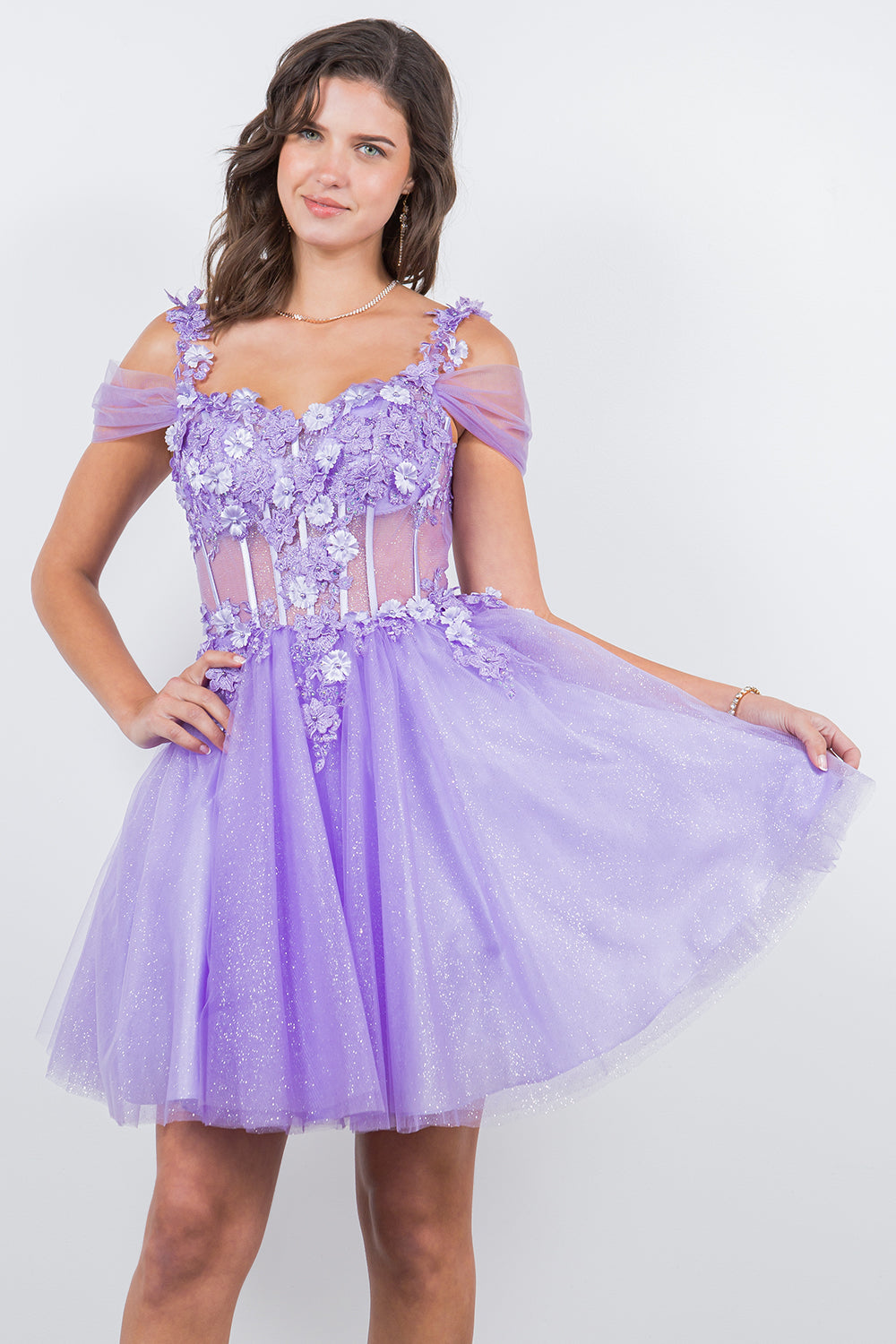 Cinderella Couture 5134J Sparkle Tulle Pixie Homecoming Dress