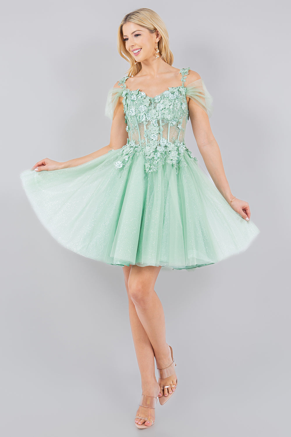 Cinderella Couture 5134J Sparkle Tulle Pixie Homecoming Dress