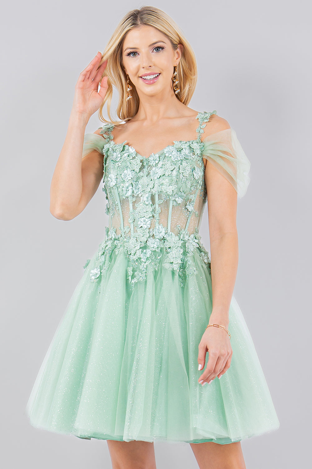 Cinderella Couture 5134J Sparkle Tulle Pixie Homecoming Dress