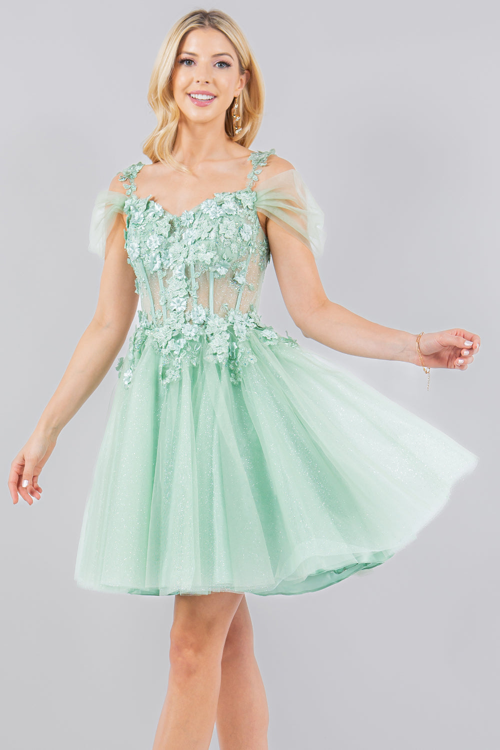 Cinderella Couture 5134J Sparkle Tulle Pixie Homecoming Dress