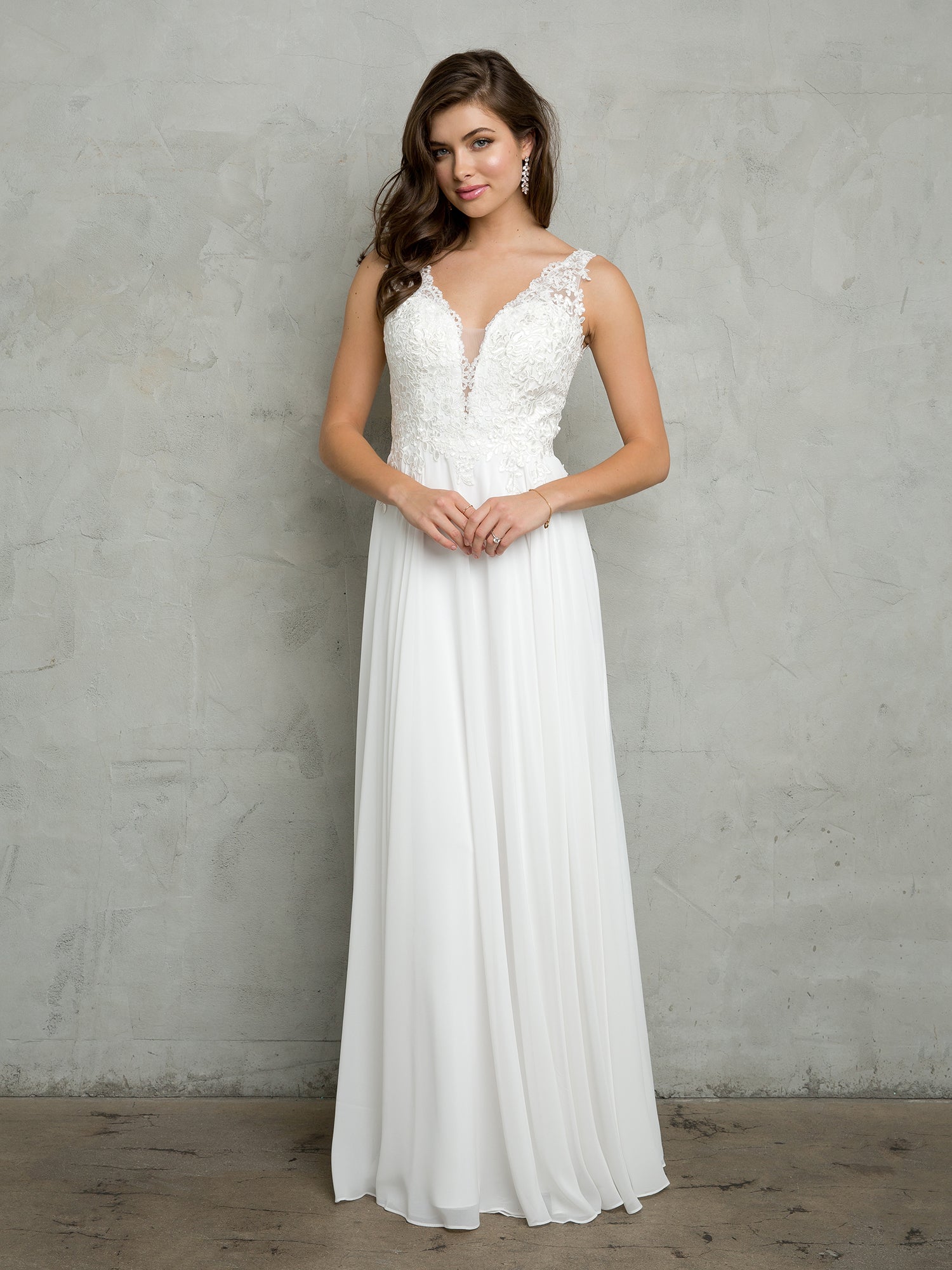 Eva USA 5201 Chiffon and Lace Bridesmaids Dress