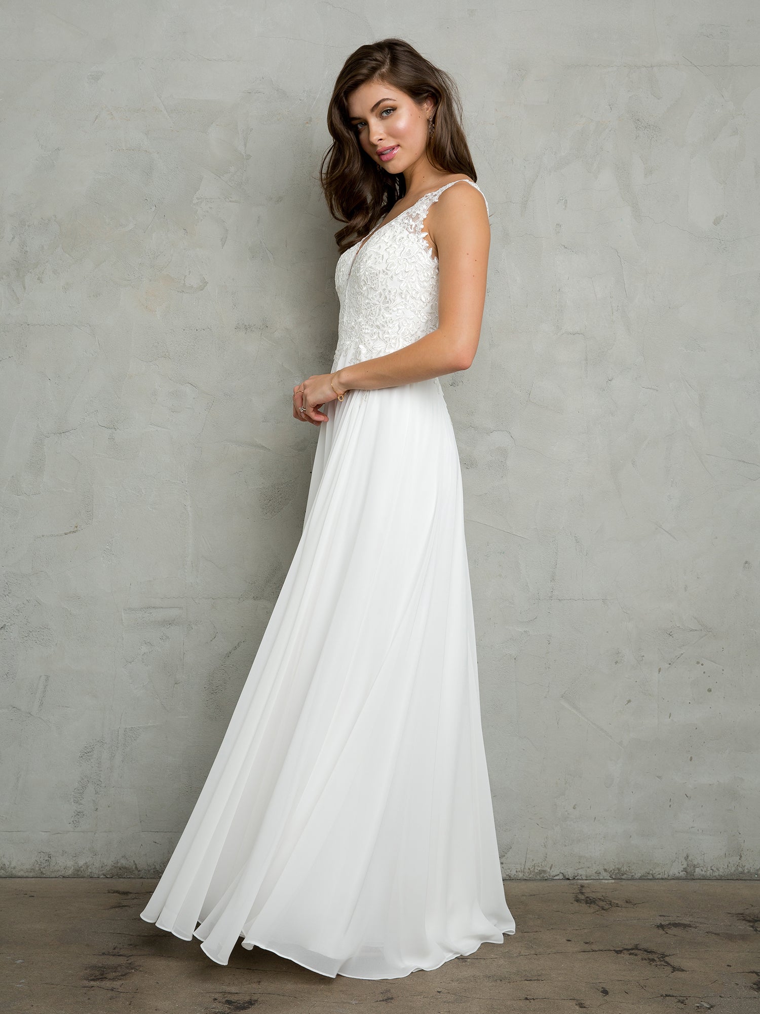 Eva USA 5201 Chiffon and Lace Bridesmaids Dress