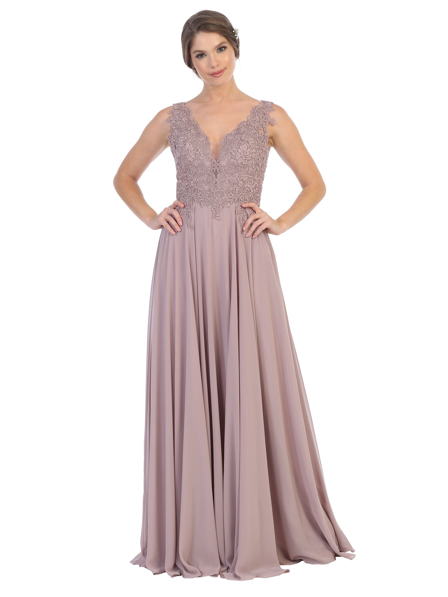 Eva USA 5201 Chiffon and Lace Bridesmaids Dress