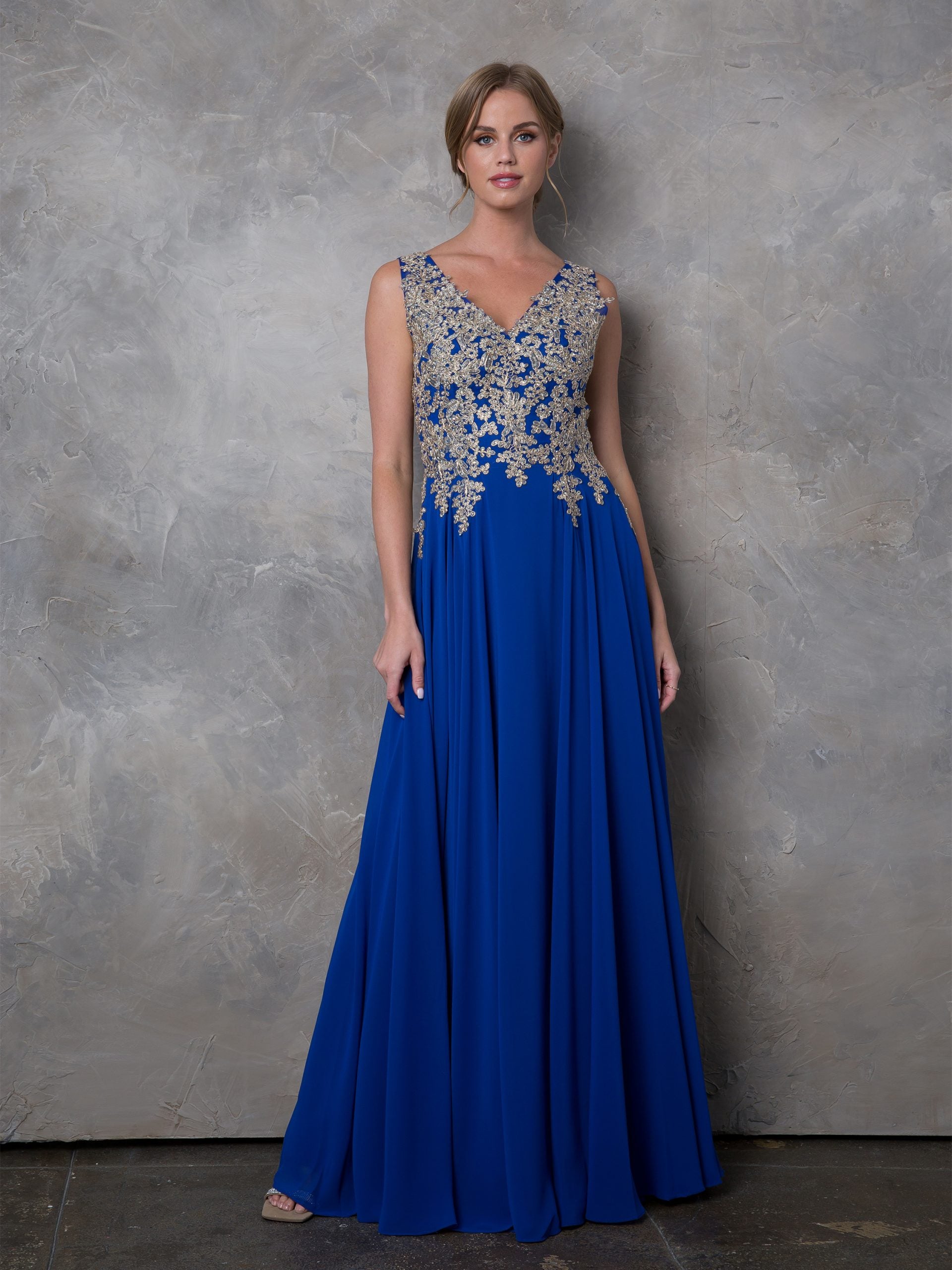 Eva USA 5233 Mother of the Bride Formal Gown in Lace and Chiffon
