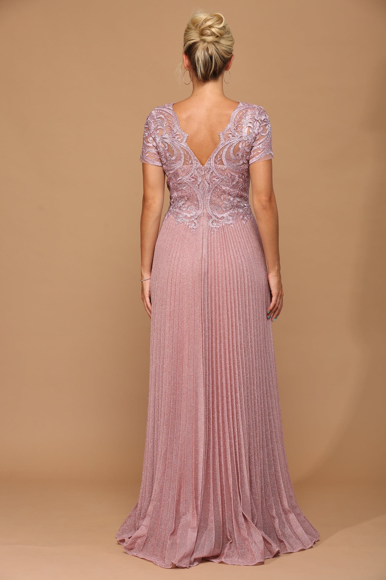 Eva USA 5241 Mother's Formal Gown with Pleated Skirt