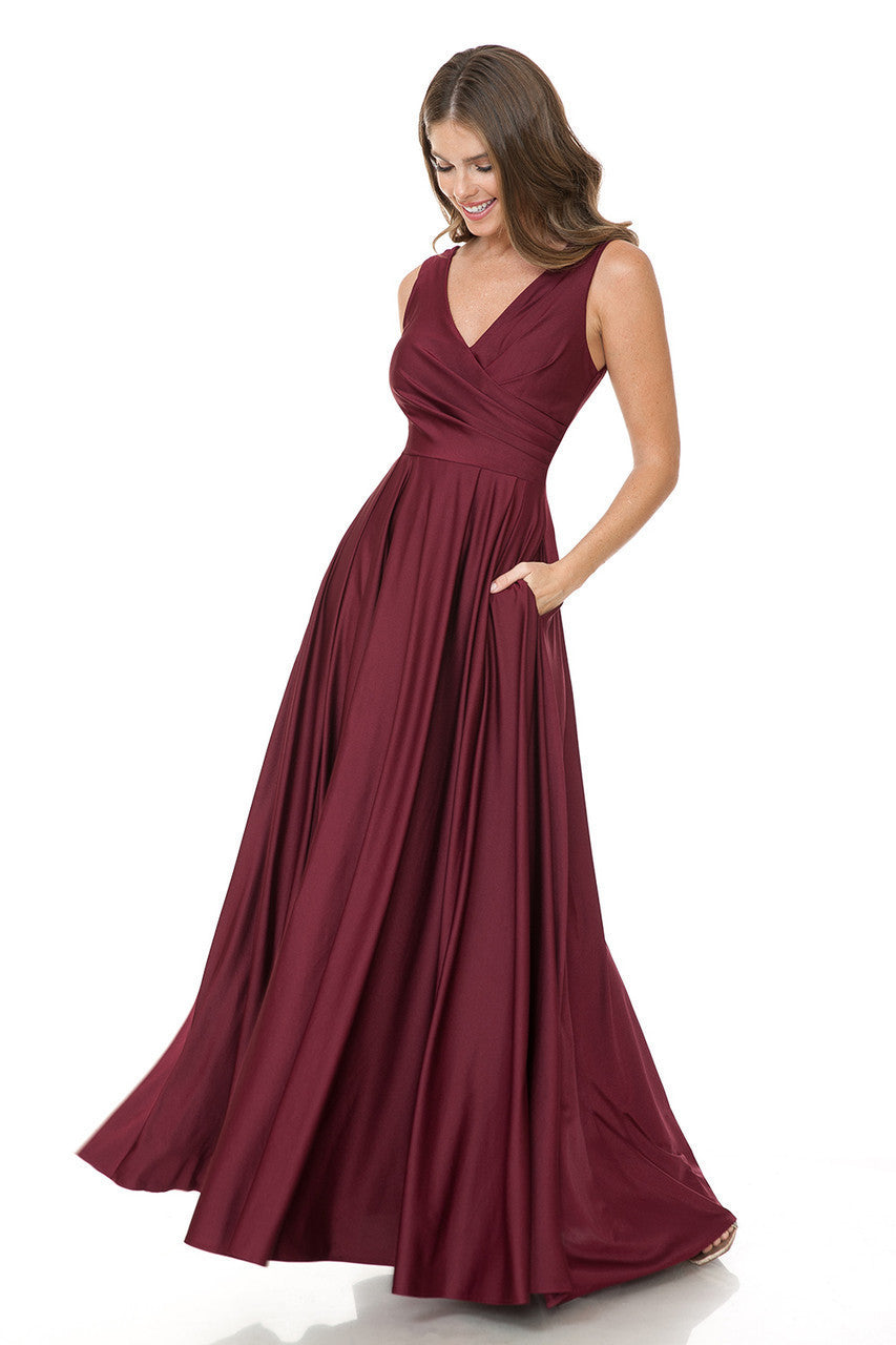 Lenovia 5242 Sleeveless Bridesmaid Dress with Pockets – Rowan Bridal LLC