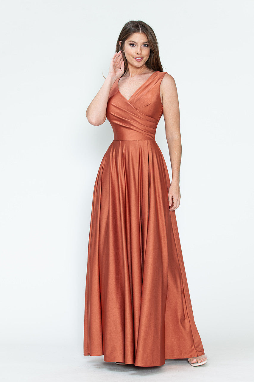 Lenovia 5242 Sleeveless Bridesmaid Dress with Pockets