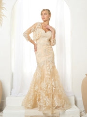 Eva USA EV5250 Mother Lace Formal Gown