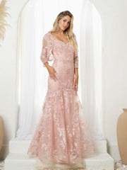 Eva USA EV5250 Mother Lace Formal Gown