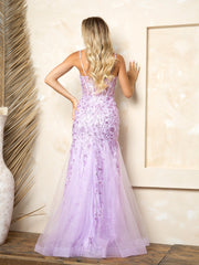 Eva USA EV5272 Embroidered Tulle Prom Gown