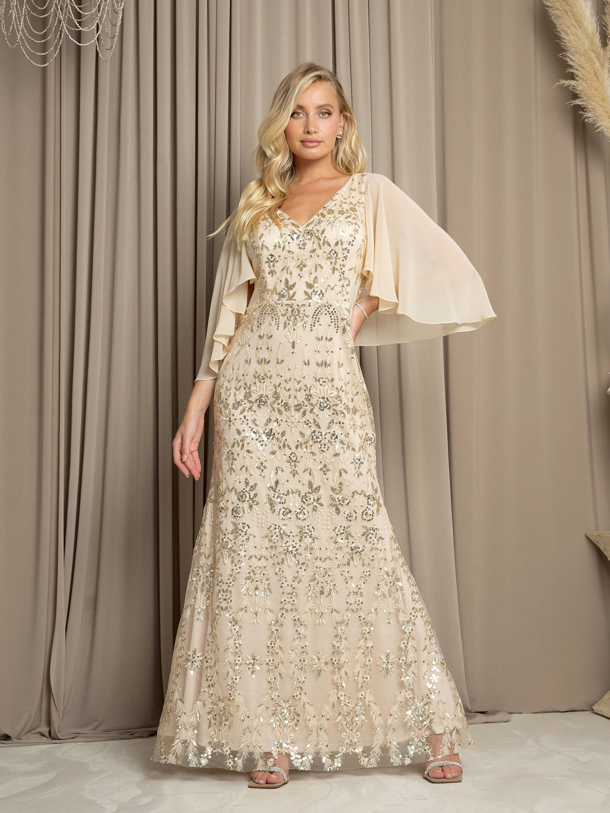 Eva USA 5255 Embellished Formal Gown