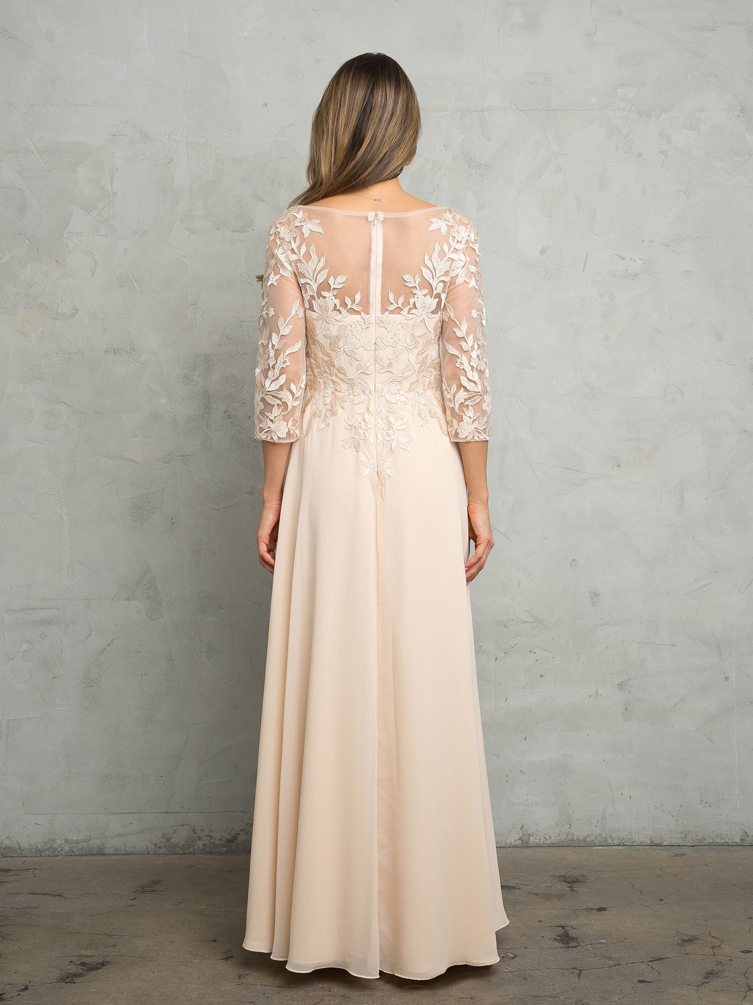 Eva USA EV-5258 Chiffon and Lace Mother of the Bride or Groom Gown
