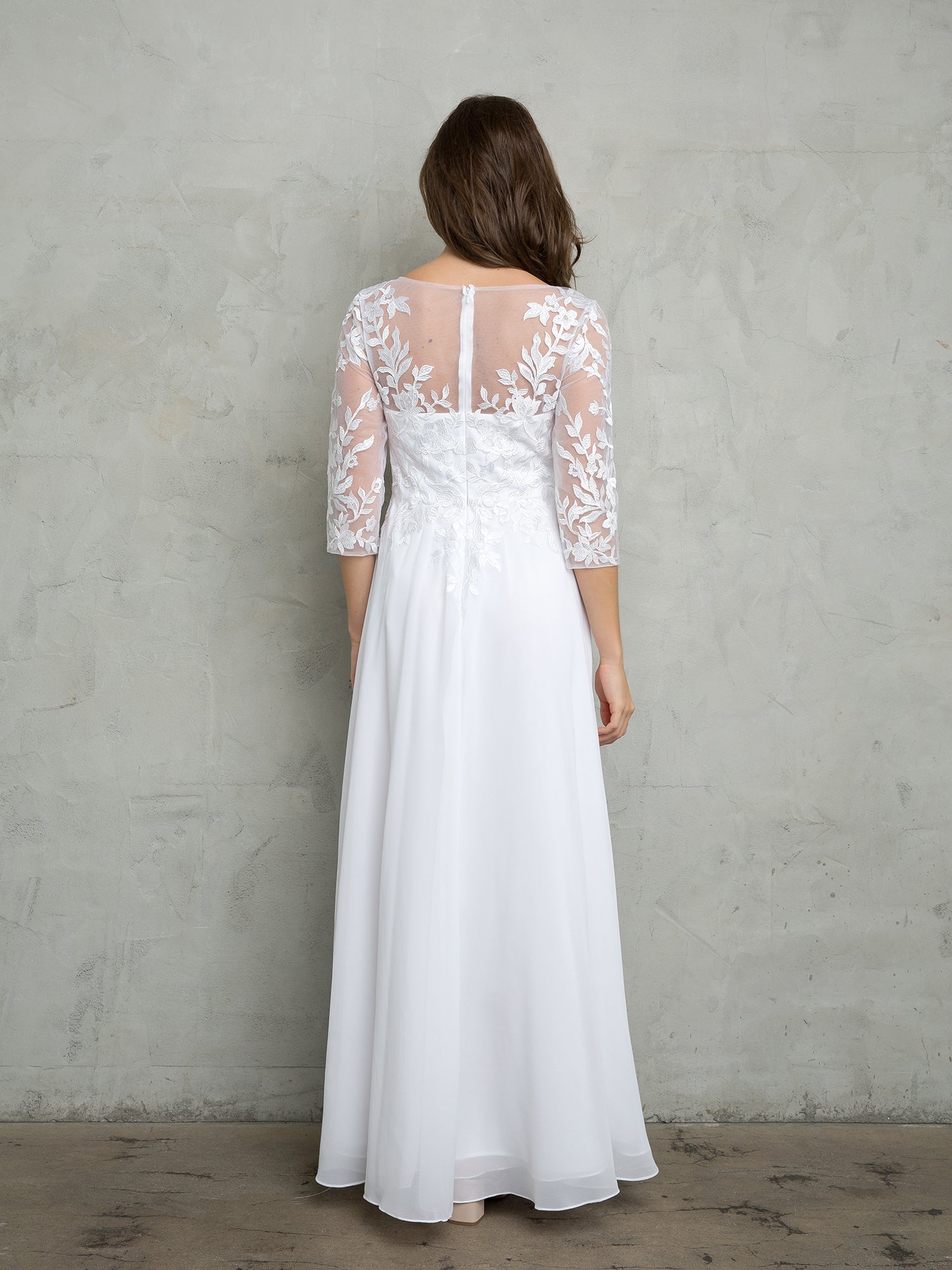 Eva USA EV-5258 Chiffon and Lace Mother of the Bride or Groom Gown